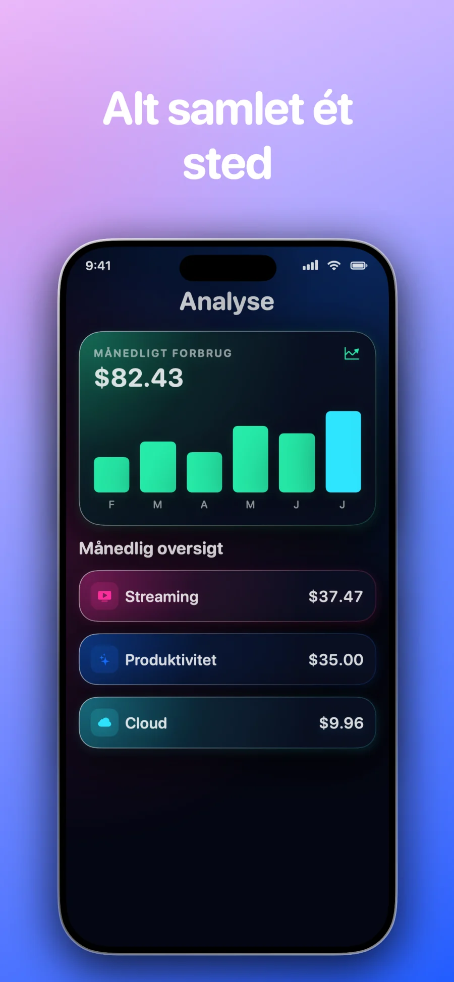 SubSub - SubTracker: app skærm 4
