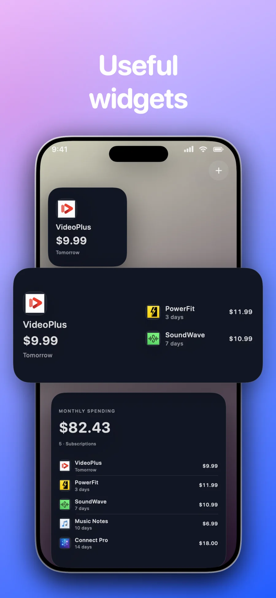 SubSub - SubTracker: app screen 2