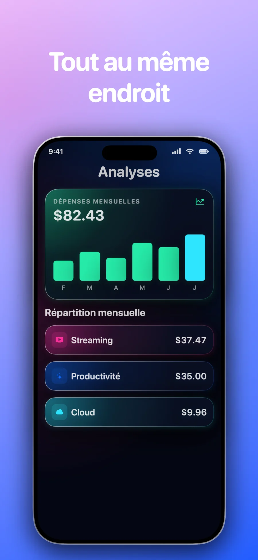 SubSub - SubTracker: écran de l'application 4