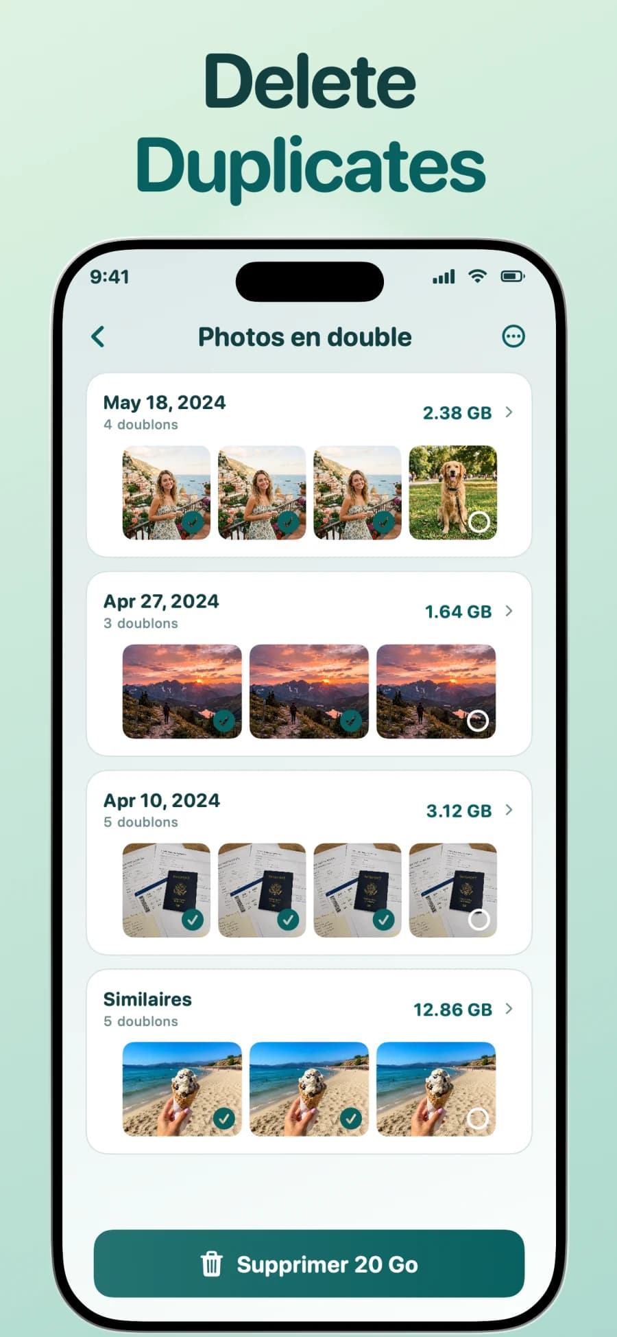 Whoosh Smart Cleaner: écran de l'application 3